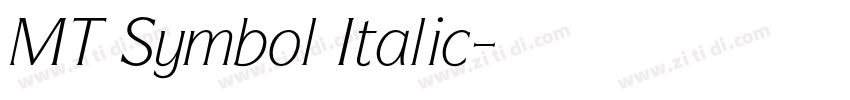 MT Symbol Italic字体转换
